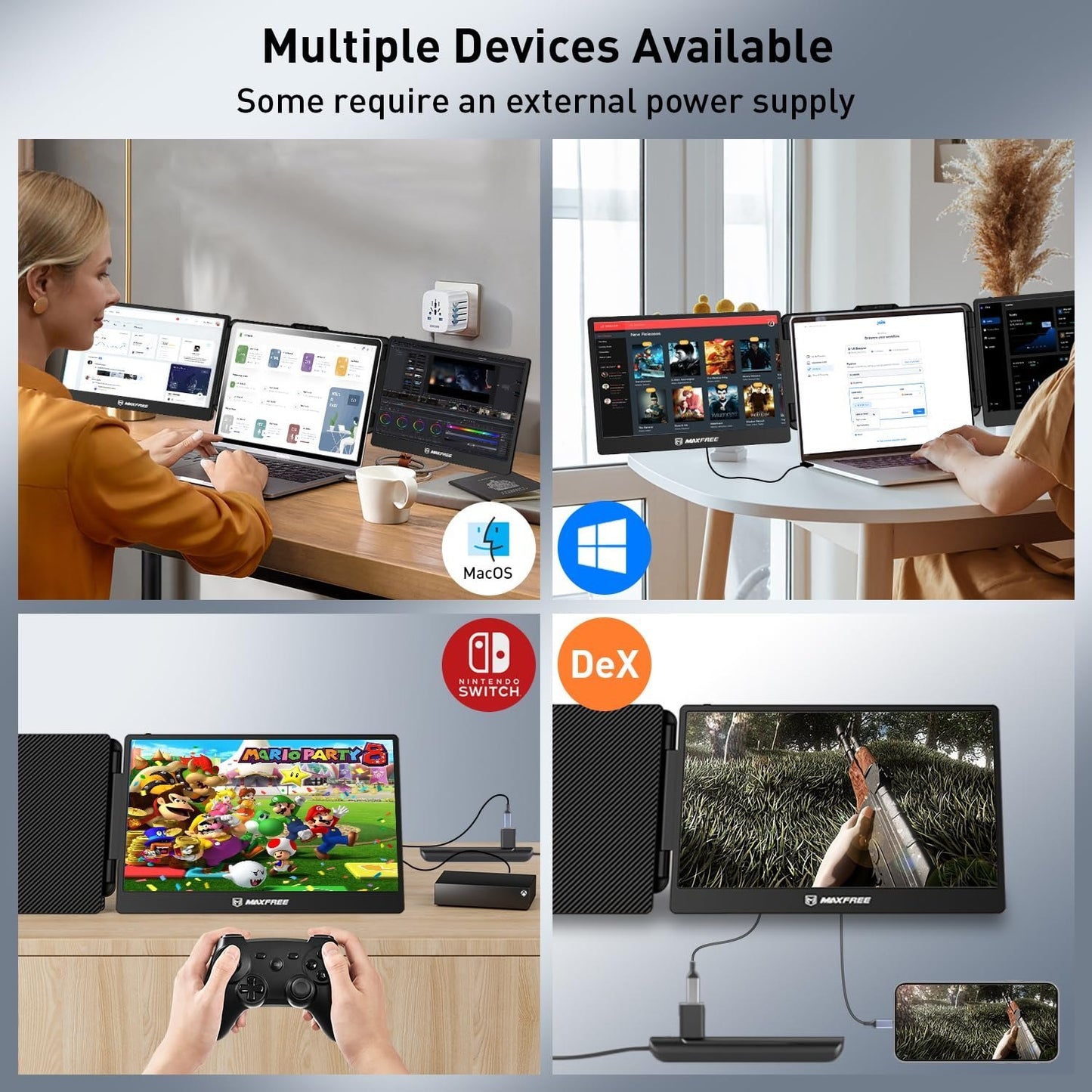 TriScreen Laptop Extender
