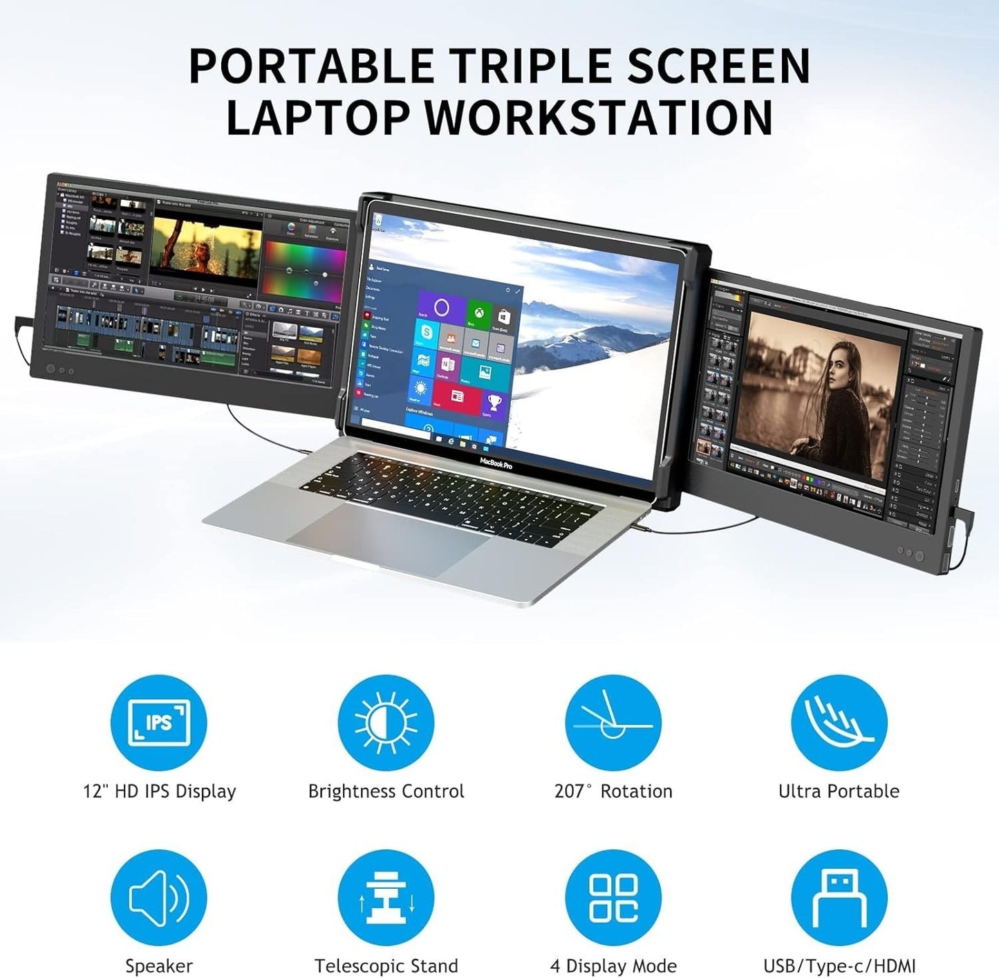 TriScreen Laptop Extender