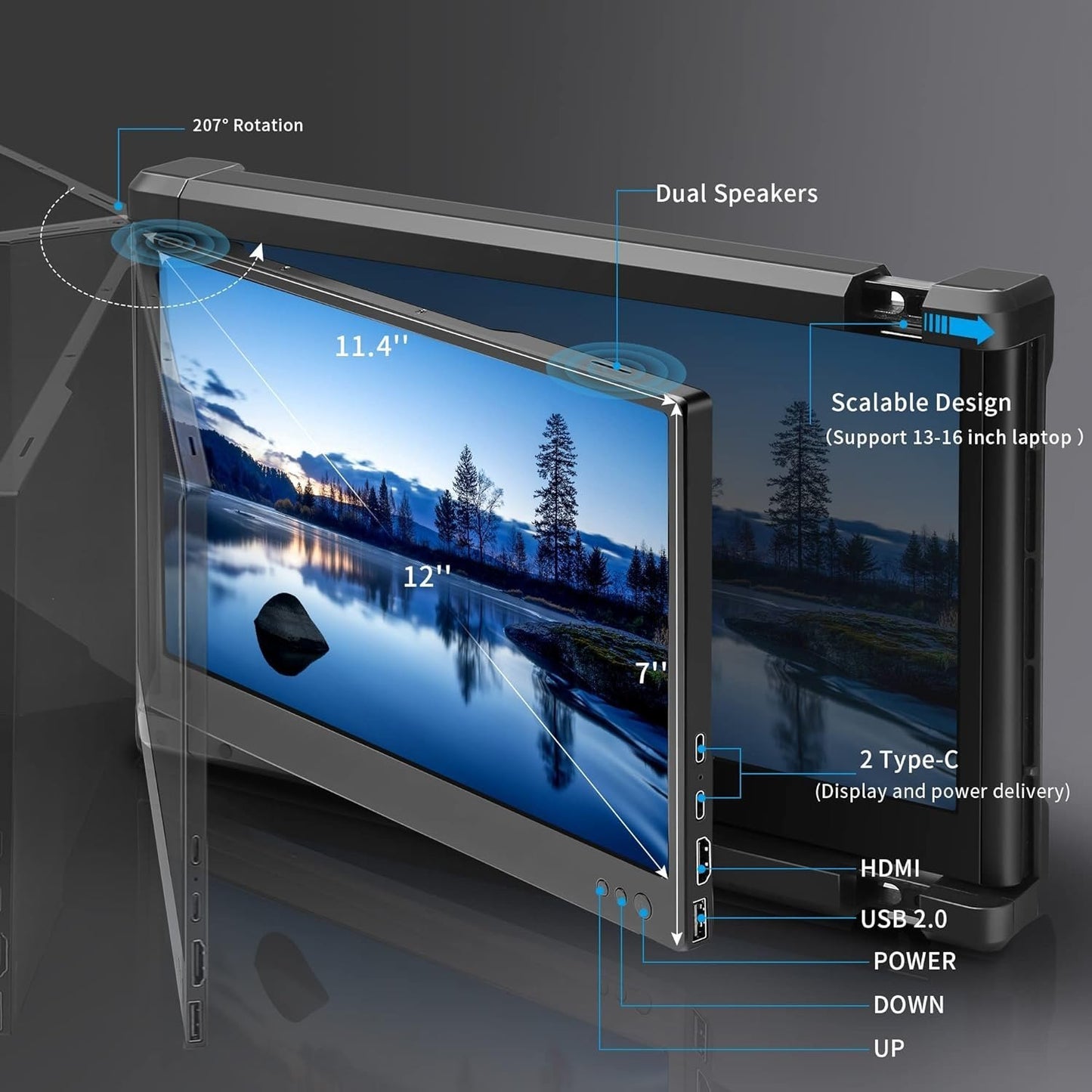 TriScreen Laptop Extender