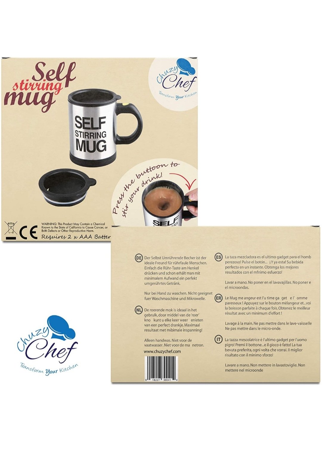 Stainless Steel Self Stirring Mug